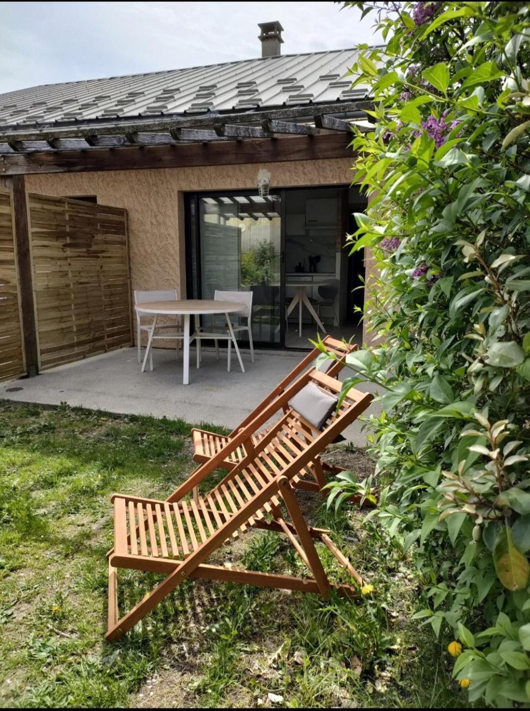 Le Cosy Du Plongeoir - T2 Neuf Avec Vue Sur Le Lac De Serre Poncon Et Grande Terrasse Avec Jardin Savines Exteriér fotografie